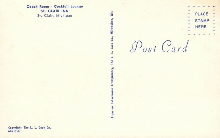 St. Clair Inn - Postcard